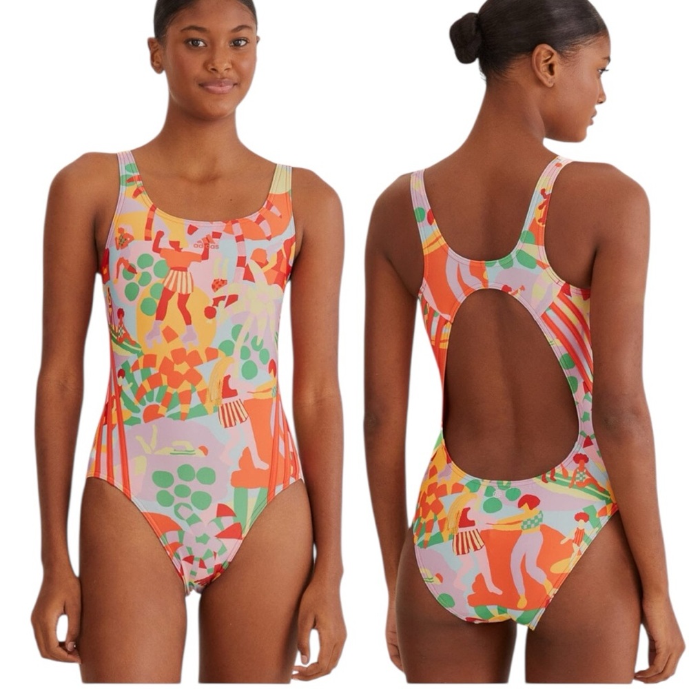 FARM Rio Colorful Abstract One Piece Swimsuit